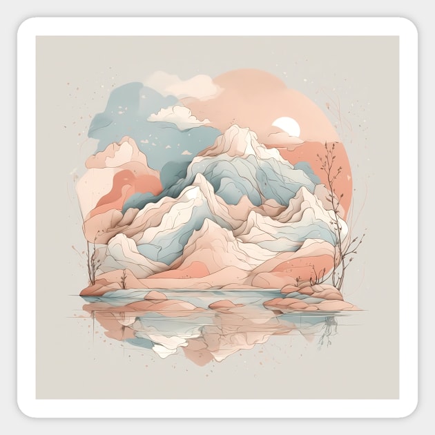 Boho Landscape Sticker by ginkelmier
